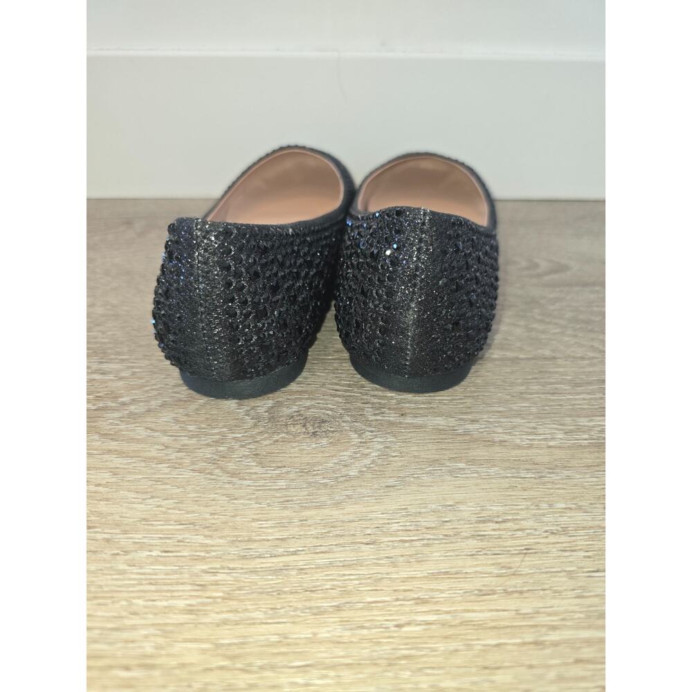 Bella Marie Women's Karmina-7 Rhinestone Mesh Ballerina Flat Size 8.5 Black - Picture 3 of 7